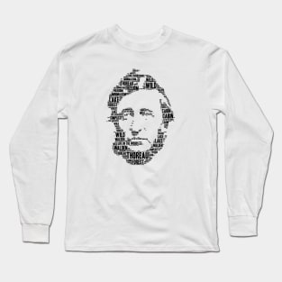 Thoreau word cloud Long Sleeve T-Shirt